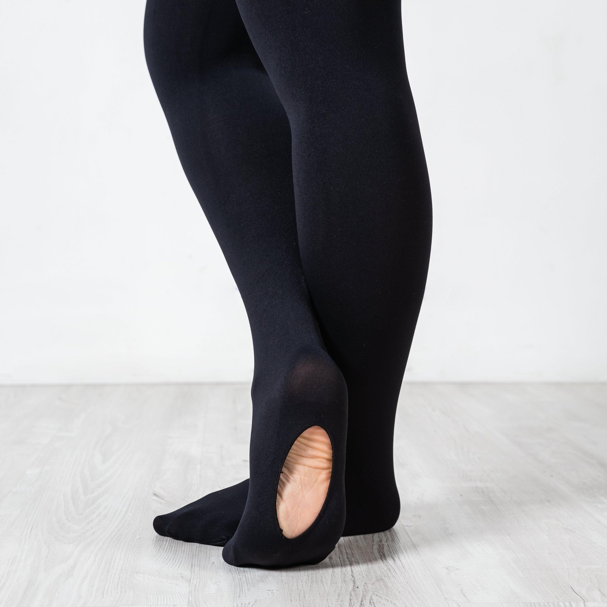 LE Tights - 120 Denier Convertible Dance Tights - Black