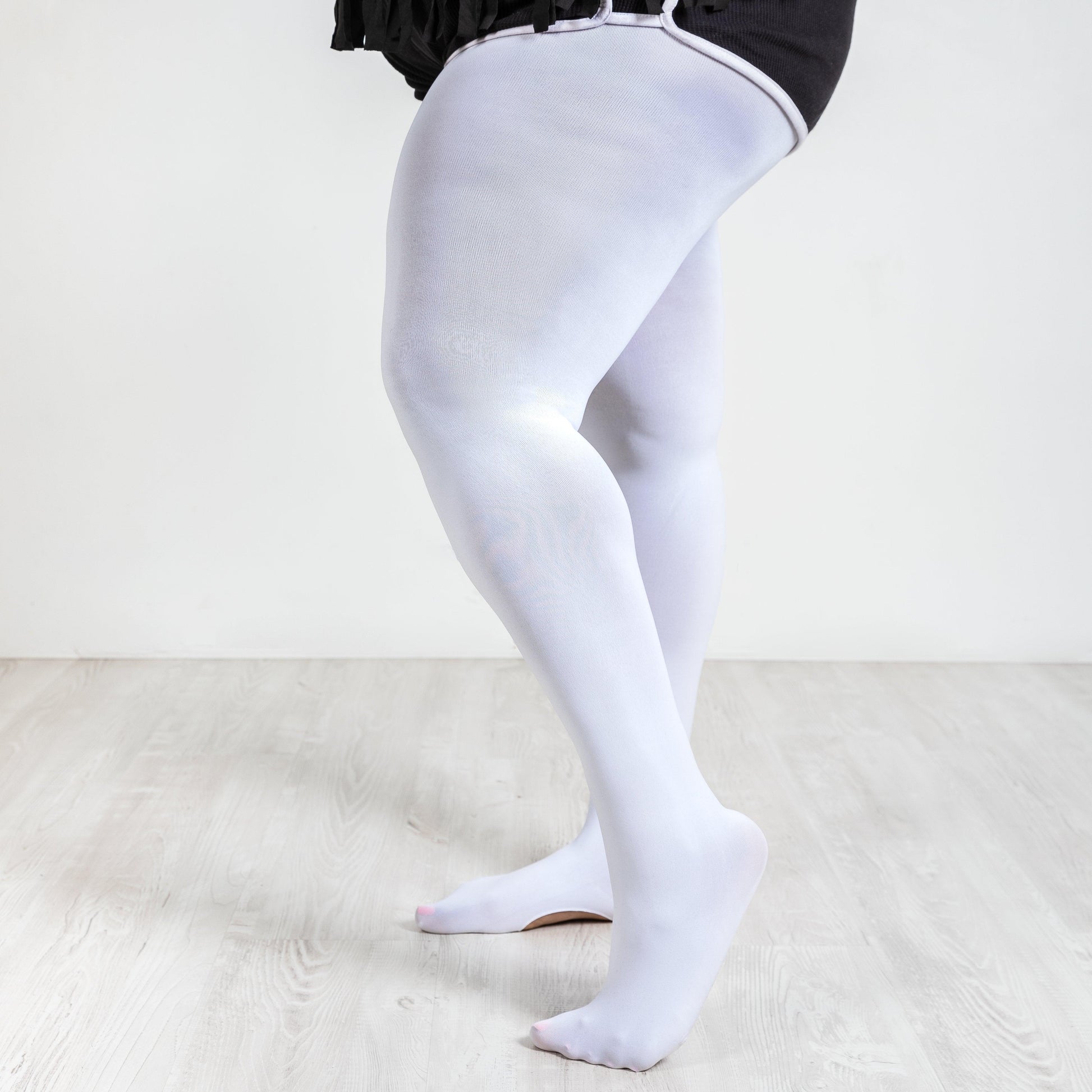 LE Tights - 120 Denier Convertible Dance Tights - White