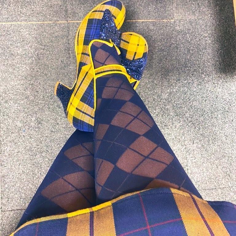 Tights - 40 Denier Diamonds - Navy