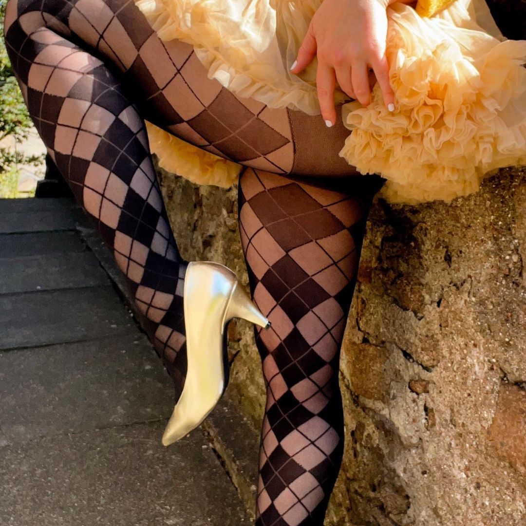 Meia-calça Diamante - Preta