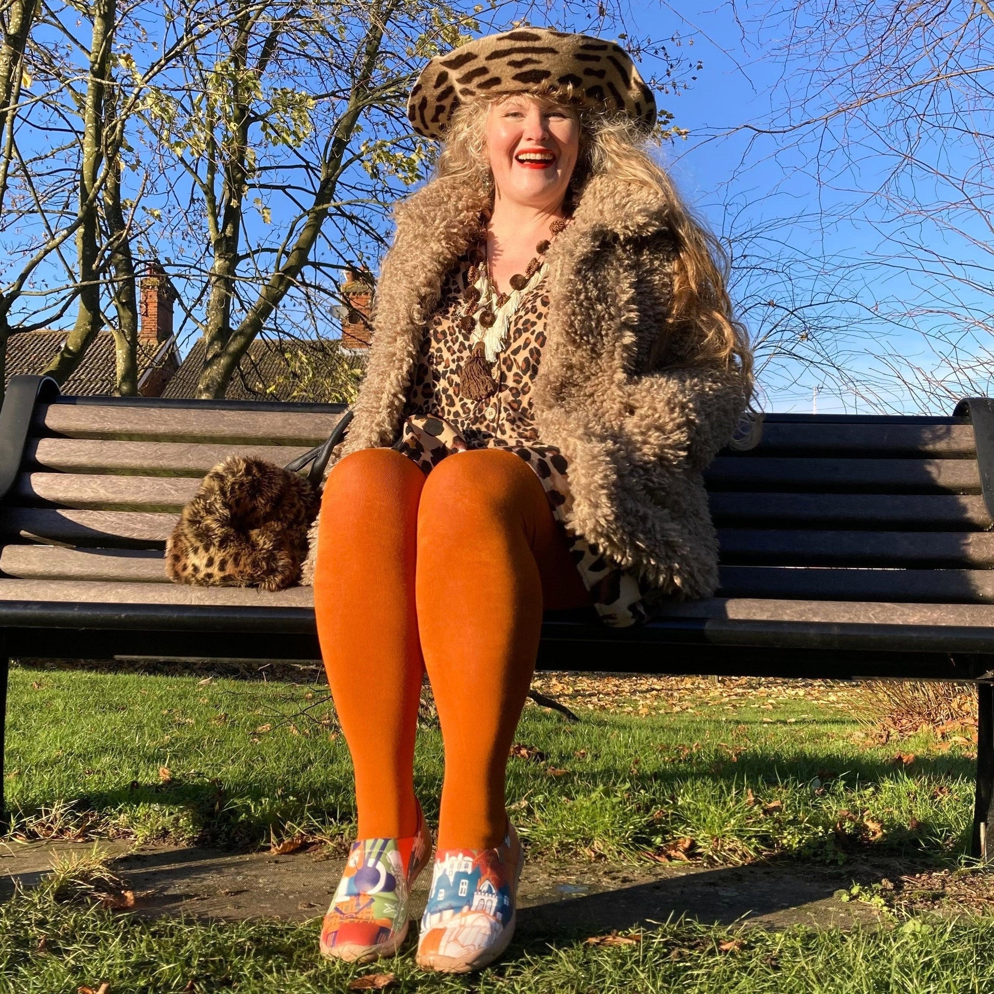 Bamboo Tights - Panda - Toffee Apple - Snag