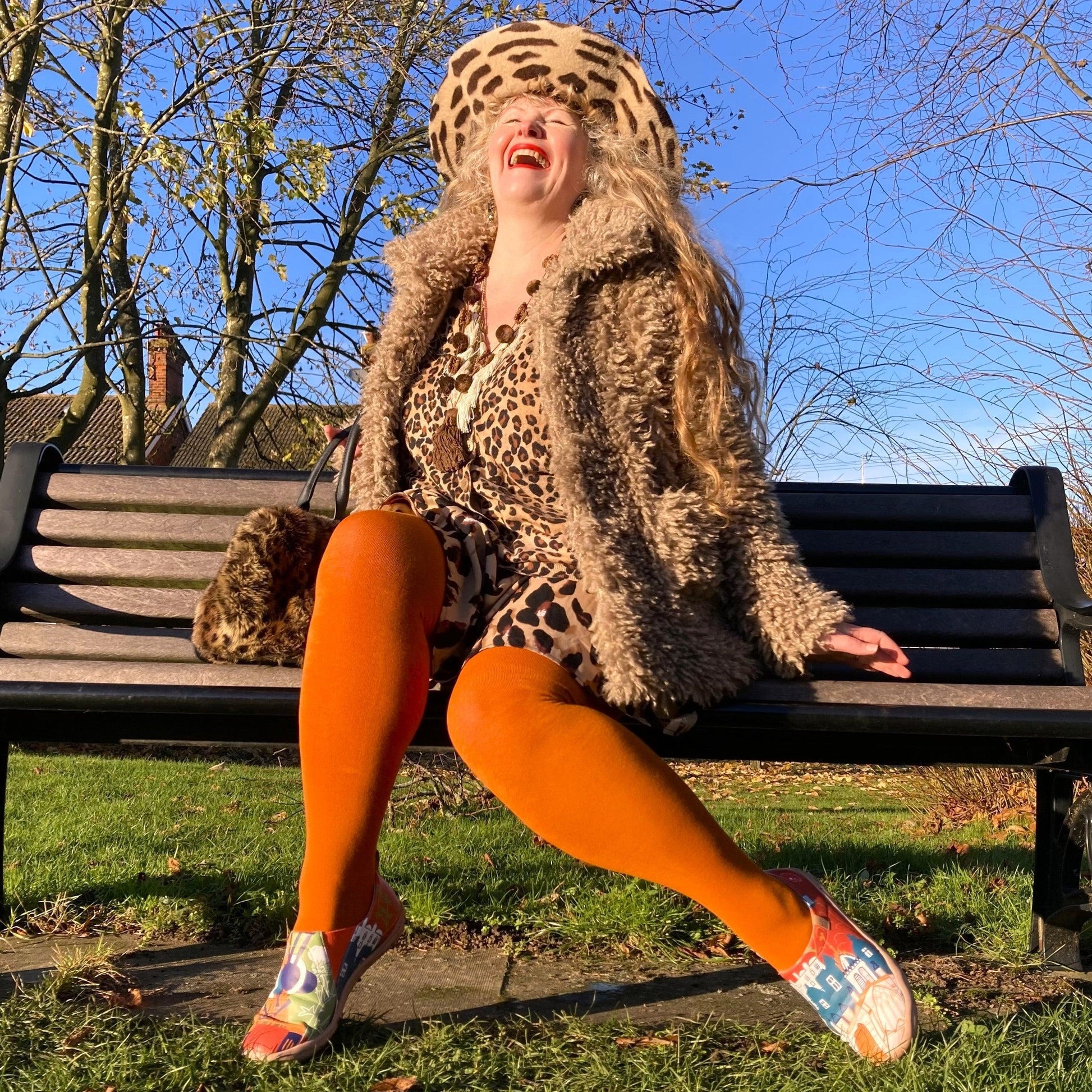 Bamboo Tights - Panda - Toffee Apple - Snag